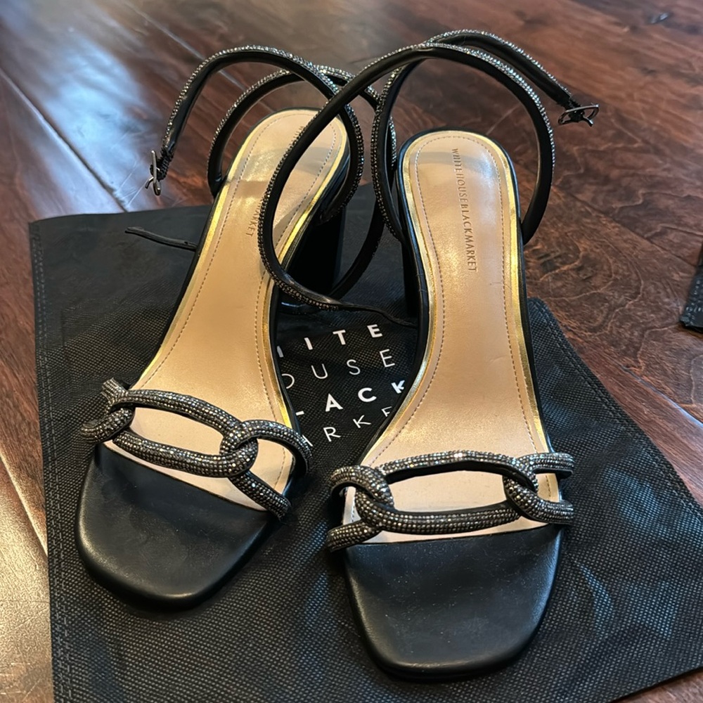 WHBM Dome Strappy Heels size 10 NWOT
